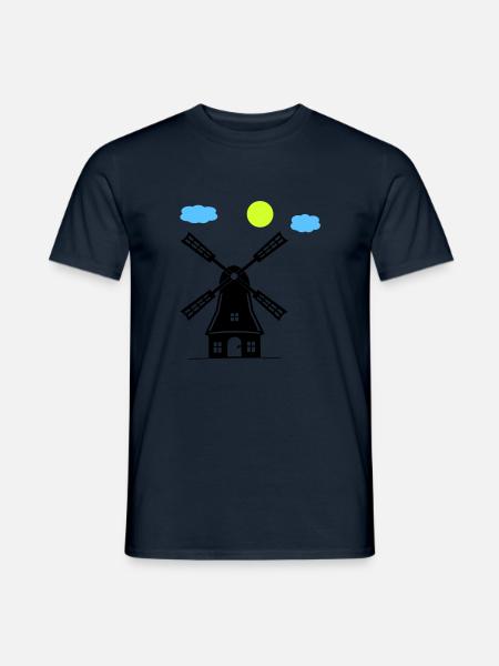 windmill - Men's T-Shirt - navy