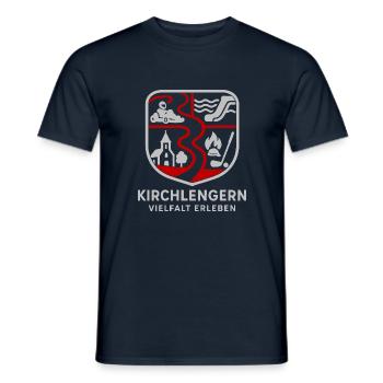 Kirchlengern – Diversité des expériences - T-shirt homme - marine - Devant - AI Model Male 178 light (178cm)