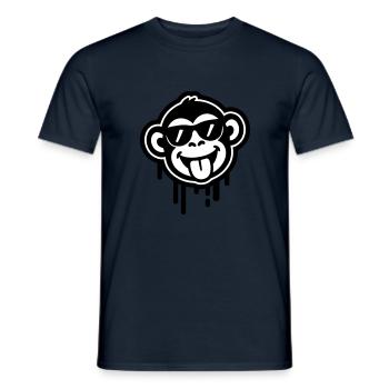 Affe Cool Lustig - Männer T-Shirt - Navy - Vorne - AI Model Male 178 light (178cm)