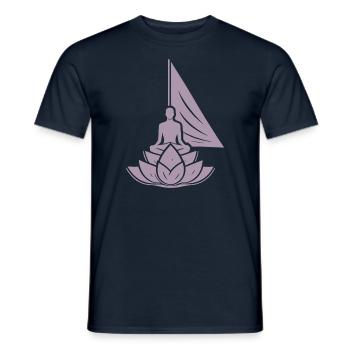 Meditation Segelboot Lotus Innerer Frieden - Männer T-Shirt - Navy - Vorne - AI Model Male 178 light (178cm)