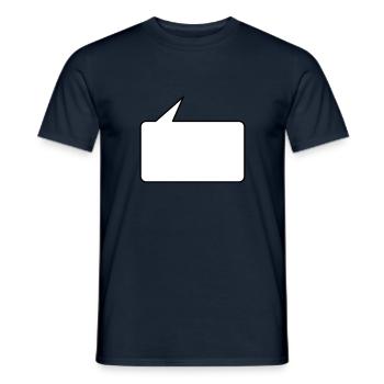 Sprechblase eckig klein 2c - T-shirt homme - marine - Devant - AI Model Male 178 light (178cm)