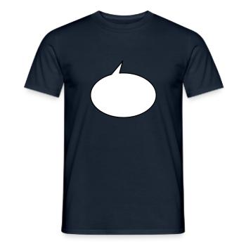 Sprechblase rund klein 2c - T-shirt homme - marine - Devant - AI Model Male 178 light (178cm)