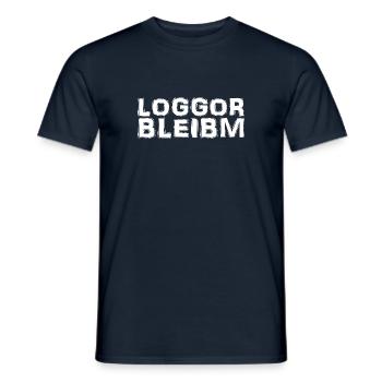 Sächsisch - Dialekt - Spruch - Männer T-Shirt - Navy - Vorne - AI Model Male 178 light (178cm)