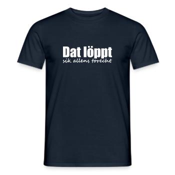 Plattdeutsch - Dialekt - Spruch - Männer T-Shirt - Navy - Vorne - AI Model Male 178 light (178cm)