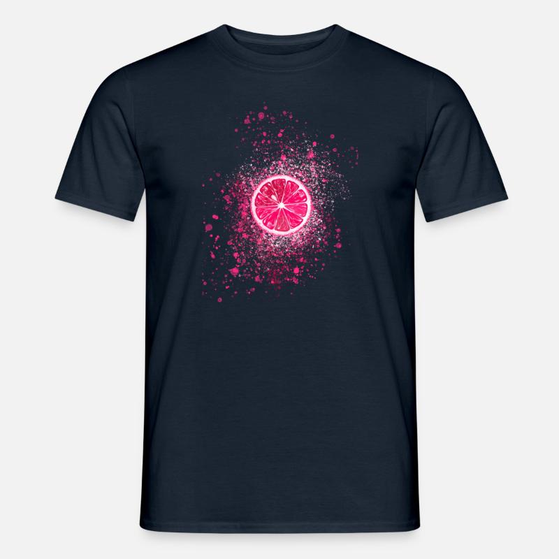 lemon,pink,graffiti,pop-art - Men’s T-shirt - navy
