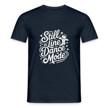Immer im Line Dance Modus LInedance Design - Männer T-Shirt - Navy - Vorne - AI Model Male 178 light (178cm)
