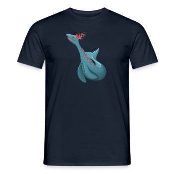 Walkreatur / Mr. Wale - Men's T-Shirt - navy - Front - AI Model Male 178 light (178cm)