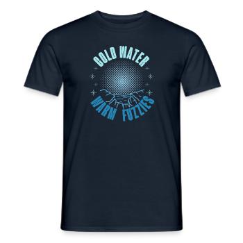 Ice Swimming Cold Water Warm Fuzzies Ice Gift - Men's T-Shirt - navy - Front - AI Model Male 178 light (178cm)