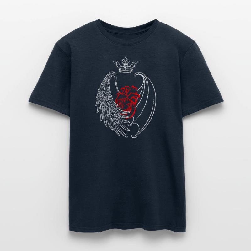 Herzflügel Engel oder Teufel Männer T-Shirt