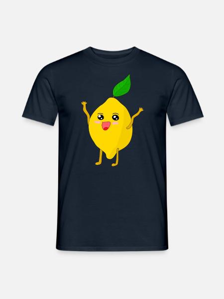 Funny Happy Lemon - Men's T-Shirt - navy