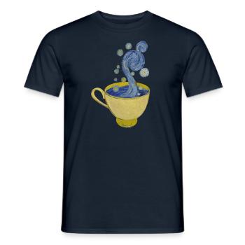 Café étoilé, Nuit étoilée - Vincent - T-shirt homme - marine - Devant - AI Model Male 178 light (178cm)