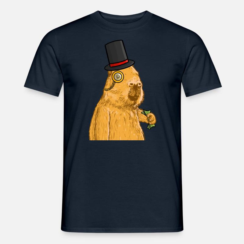 Reiches Capybara - Männer T-Shirt - Navy