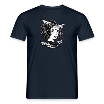 Fille gothique - T-shirt homme - marine - Devant - AI Model Male 178 light (178cm)