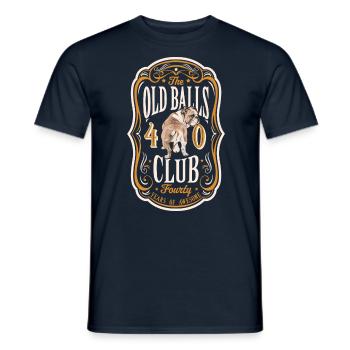 40 Years The Old Balls Club 40th Birthday Member - Men's T-Shirt - navy - Front - AI Model Male 178 light (178cm)