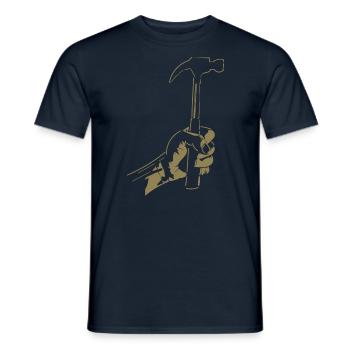 Zimmerer Hammer Silhouette Minimalist - Men's T-Shirt - navy - Front - AI Model Male 178 light (178cm)