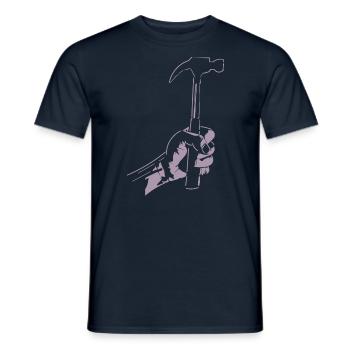 Zimmerer Hammer Silhouette Minimalist - Men's T-Shirt - navy - Front - AI Model Male 178 light (178cm)