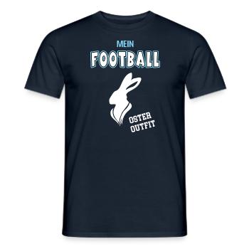 Football Oster Outfit Footballspieler Ostern - Männer T-Shirt - Navy - Vorne - AI Model Male 178 light (178cm)