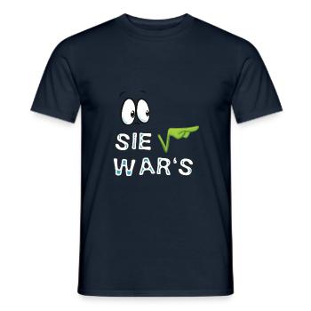 Sie wars Er wars - Männer T-Shirt - Navy - Vorne - AI Model Male 178 light (178cm)