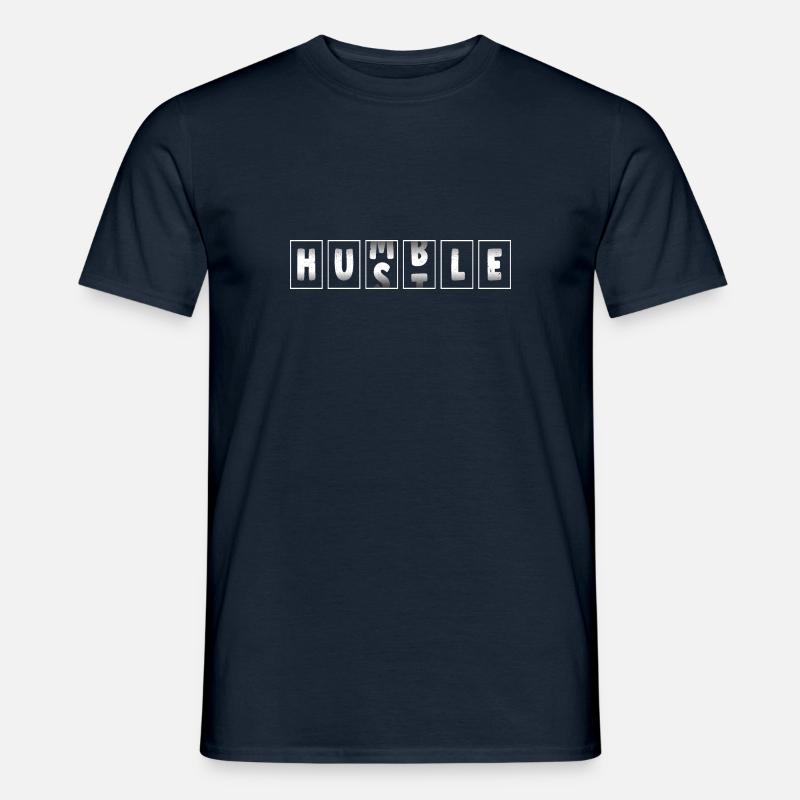 Hustle & Humble - Männer T-Shirt - Navy