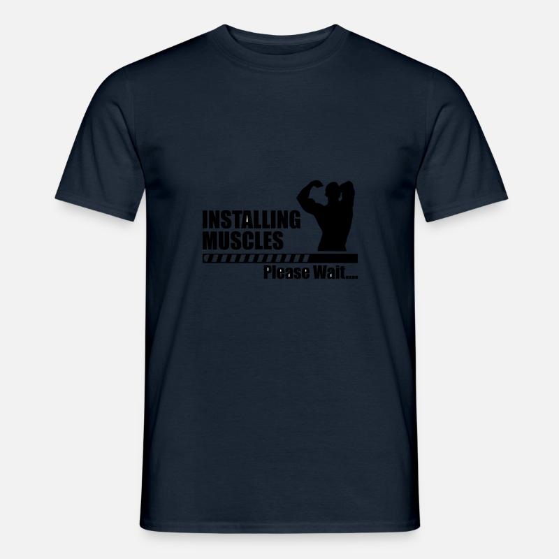 Installing Muscle 2 - Männer T-Shirt - Navy