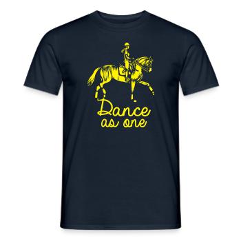Dance As One Dressage Horse Riding - Männer T-Shirt - Navy - Vorne - AI Model Male 178 light (178cm)