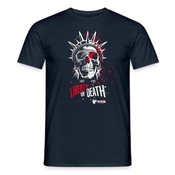La liberté ou la mort - Design Streetwear - T-shirt homme - marine - Devant - AI Model Male 178 light (178cm)