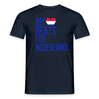 HEARTBEAT NEDERLAND - Männer T-Shirt - Navy - Vorne - AI Model Male 178 light (178cm)