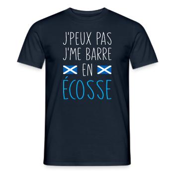 J'peux Pas J'me Barre En Écosse - T-shirt homme - marine - Devant - AI Model Male 178 light (178cm)