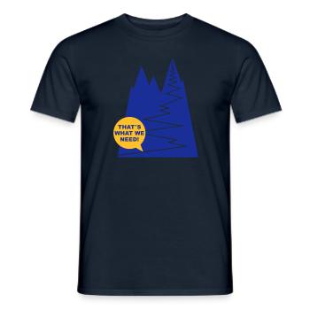 gipfelstuermer_2f - T-shirt homme - marine - Devant - AI Model Male 178 light (178cm)