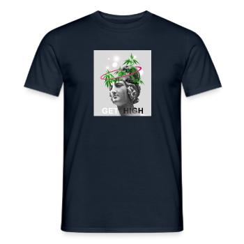 Hoher Denker - Männer T-Shirt - Navy - Vorne - AI Model Male 178 light (178cm)