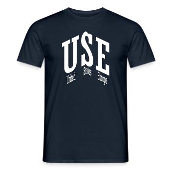De Forenede Stater Europa - Mænd T-shirt - marineblå - Foran - AI Model Male 178 light (178cm)