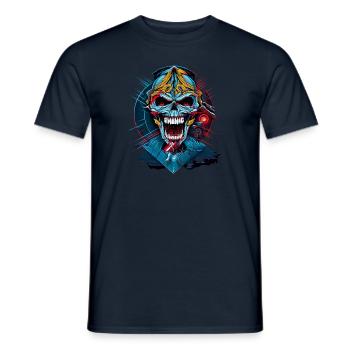 Metal Skull - Männer T-Shirt - Navy - Vorne - AI Model Male 178 light (178cm)