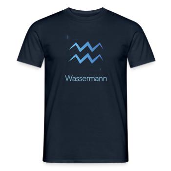 Sternzeichen Wassermann - Männer T-Shirt - Navy - Vorne - AI Model Male 178 light (178cm)
