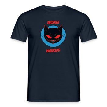 Whisker Warriors logo with text - Men's T-Shirt - navy - Front - AI Model Male 178 light (178cm)