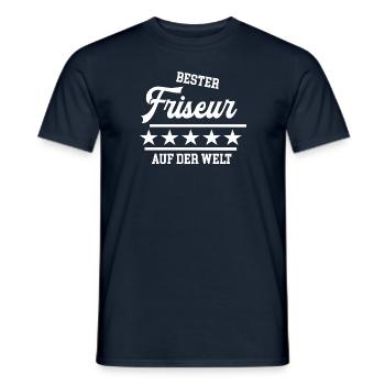 Bester Friseur der Welt weltbester Meister Frisör - Männer T-Shirt - Navy - Vorne - AI Model Male 178 light (178cm)