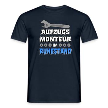Aufzugsmonteur Spruch Servicetechniker Opa - Männer T-Shirt - Navy - Vorne - AI Model Male 178 light (178cm)