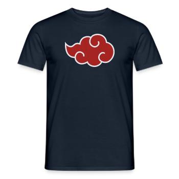 Naruto Shippuden Nuage D'Akatsuki - T-shirt homme - marine - Devant - AI Model Male 178 light (178cm)