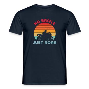 No baffle just roar - Men's T-Shirt - navy - Front - AI Model Male 178 light (178cm)