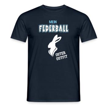 Federball Oster Outfit Ostergeschenk Federballer - Männer T-Shirt - Navy - Vorne - AI Model Male 178 light (178cm)