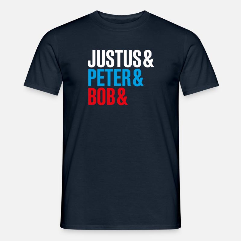 Die Drei ??? Justus&Peter&Bob&DEIN NAME - Männer T-Shirt - Navy