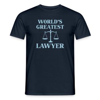 World's greatest Lawyer - Männer T-Shirt - Navy - Vorne - AI Model Male 178 light (178cm)
