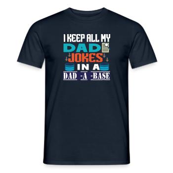 I Keep all my Dad jokes - Men's T-Shirt - navy - Front - AI Model Male 178 light (178cm)