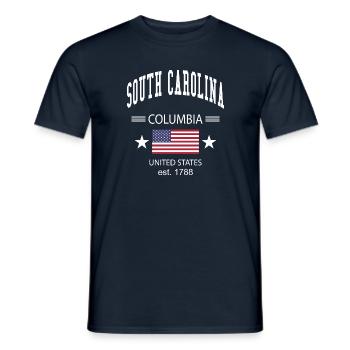 South Carolina - Männer T-Shirt - Navy - Vorne - AI Model Male 178 light (178cm)