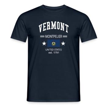 Vermont - Men's T-Shirt - navy - Front - AI Model Male 178 light (178cm)