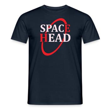Space Head - Männer T-Shirt - Navy - Vorne - AI Model Male 178 light (178cm)