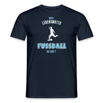 Fussball Leidenschaft Fussballfan Fussballspieler - Männer T-Shirt - Navy - Vorne - AI Model Male 178 light (178cm)