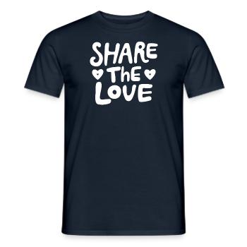 Partagez l’amour - rendez le monde meilleur - T-shirt homme - marine - Devant - AI Model Male 178 light (178cm)