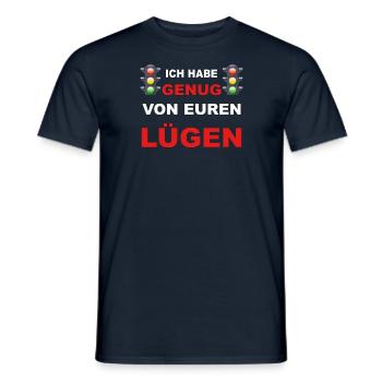 Stoppt die Ampel - ich hab genug von euren Lügen - Männer T-Shirt - Navy - Vorne - AI Model Male 178 light (178cm)