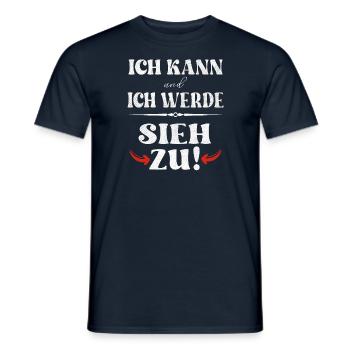Ich kann und ich werde - sieh zu - Männer T-Shirt - Navy - Vorne - AI Model Male 178 light (178cm)