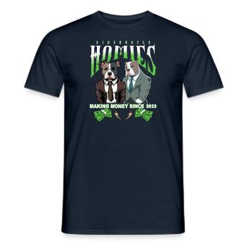 Sidehustle Homies - gagner de l’argent depuis 2023 - T-shirt homme - marine - Devant - AI Model Male 178 light (178cm)